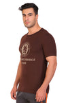 T.T. Men Printed Slim Fit Tshirt Pack Of 2 Brown -Khakhi