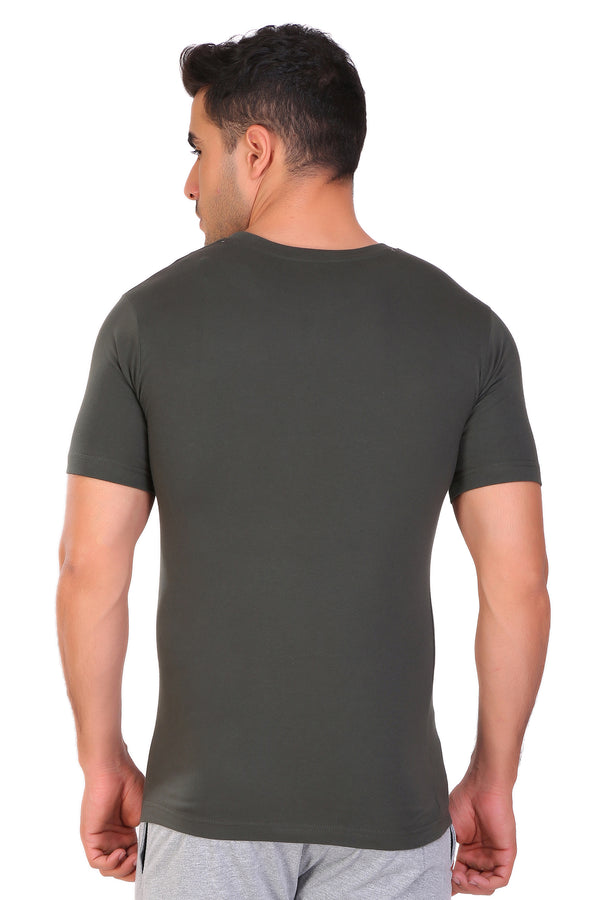T.T. Men Printed Slim Fit Tshirt Pack Of 2 Yellow -Green