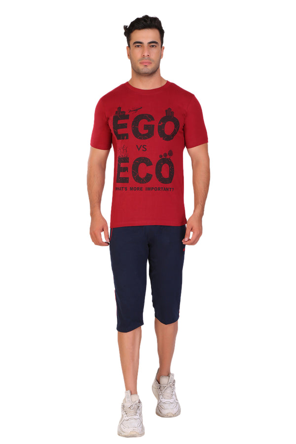 T.T. Men Printed Slim Fit Tshirt Pack Of 3 Assorted