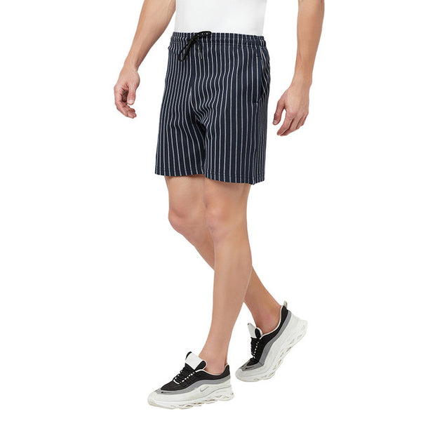 T.T. Men Cool Striper Shorts Pack Of 2 Navy-Black