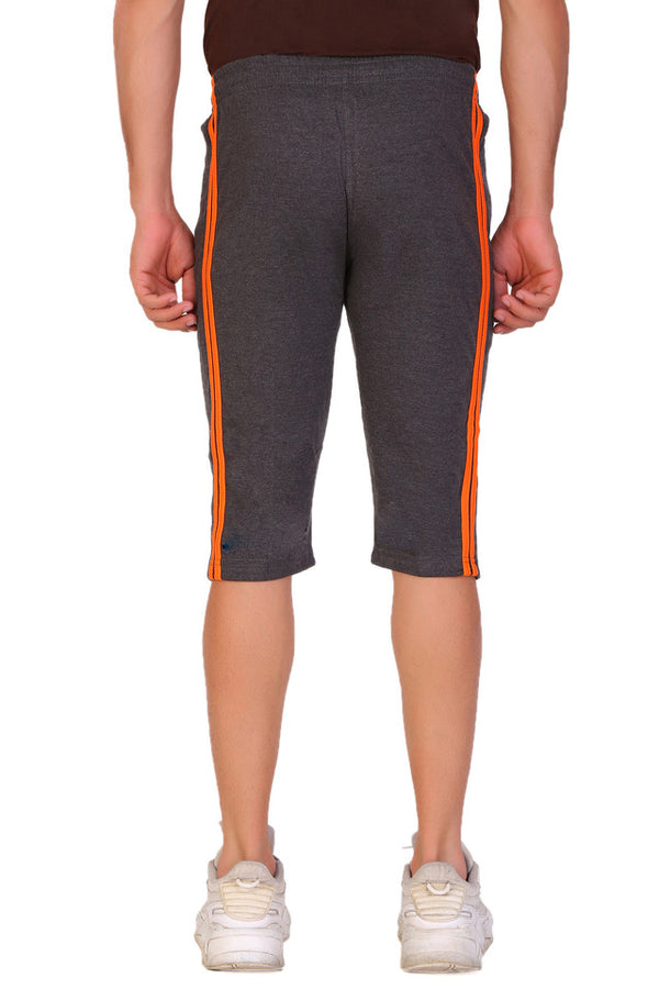 Men Cotton Capri Shorts Anthra