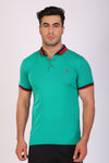 Men Slim Fit Printed Green T-Shirt