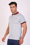 Men Slim Fit Printed Grey T-Shirt