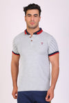 Men Slim Fit Printed Grey T-Shirt