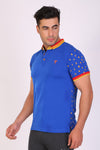 Men Slim Fit Printed Royal T-Shirt