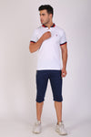 Men Slim Fit Printed White T-Shirt