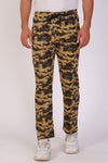 Men Slim Fit Printed khaki Track Pant