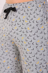 Men Cotton Grey Capri