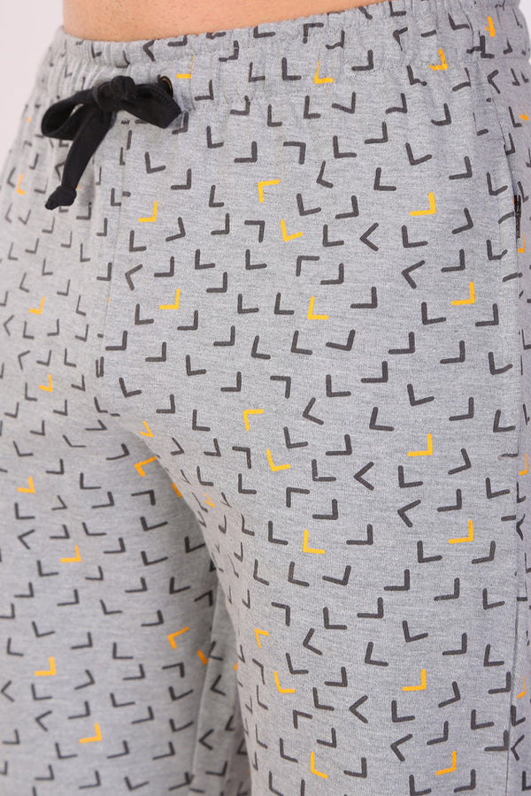 Men Cotton Grey Capri