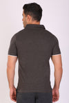 HiFlyers Men Slim Fit Collar Tshirts Anthra