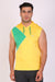 Men Yellow Hooded Sports T-Shirts