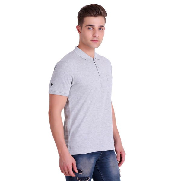 Mens Polo T-Shirt Grey