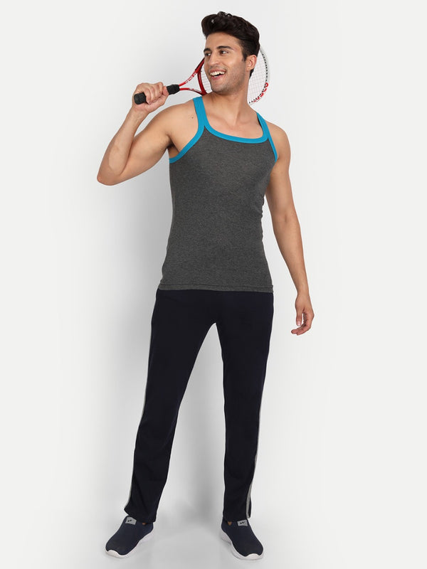 T.T. Men Solid Pack Of 5 Gym Vest Assorted