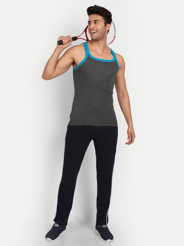 T.T. Men Solid Pack Of 5 Gym Vest Assorted