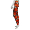 T.T Women Printed Leggings Orange Checked