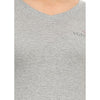HiFlyers Women Full Sleevs T-Shirts V Neck Grey