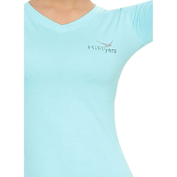 Women Sky Blue T-Shirts