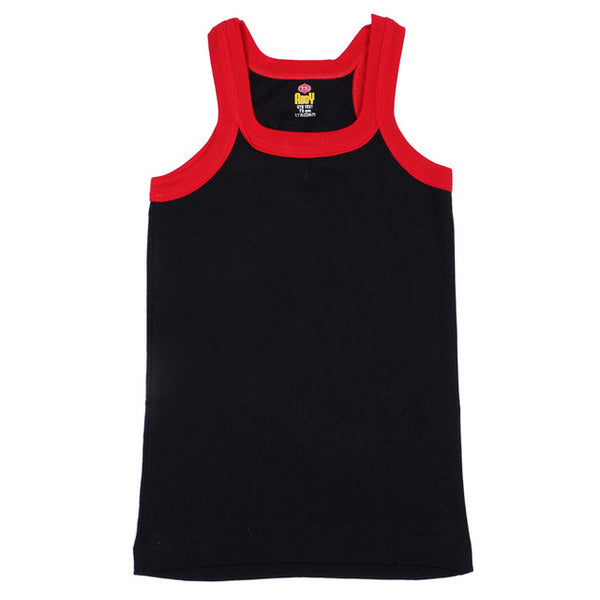 T.T. Kids Addy Gym Vest Pack Of 5 Grey-Red-Trqs-Black-Navy