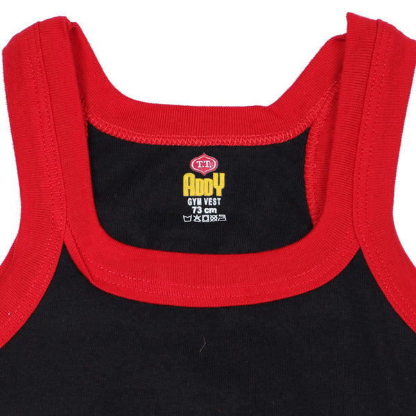 T.T. Kids Addy Gym Vest Pack Of 3 Black-Grey-Navy