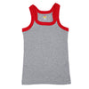 T.T. Kids Addy Gym Vest Pack Of 3 Grey-Red-Trqs