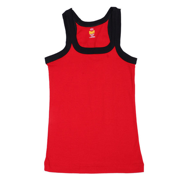 T.T. Kids Addy Gym Vest Pack Of 5 Grey-Red-Trqs-Black-Navy