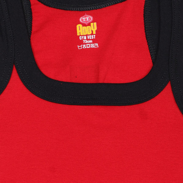 T.T. Kids Addy Gym Vest Pack Of 3 Grey-Red-Trqs