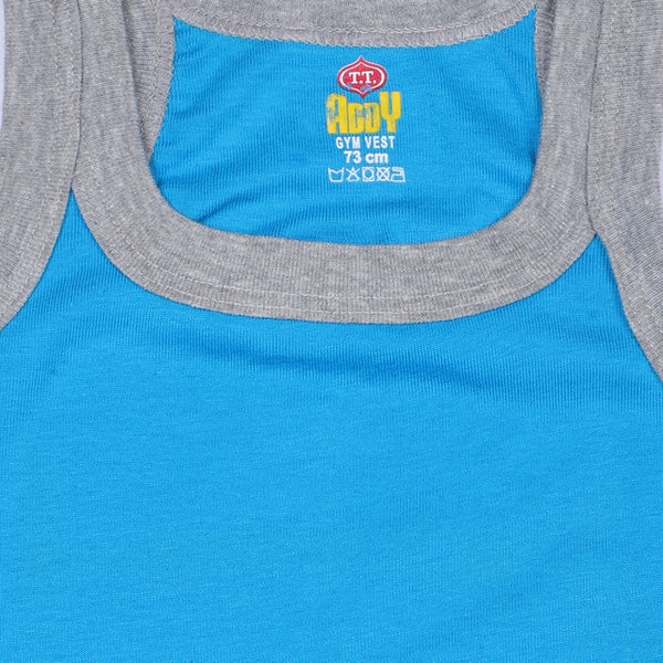 T.T. Kids Addy Gym Vest Pack Of 3 Grey-Red-Trqs