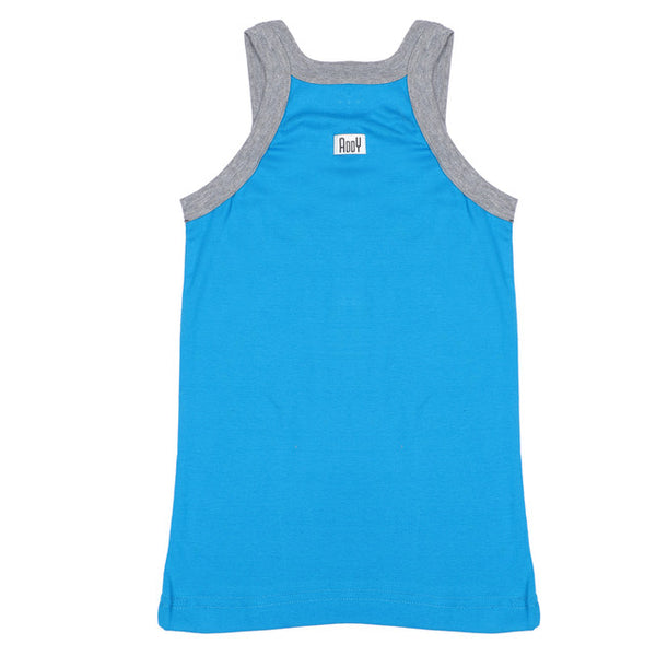 T.T. Kids Addy Gym Vest Pack Of 3 Grey-Red-Trqs