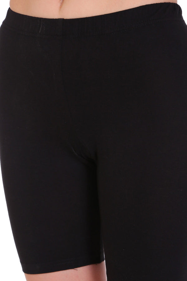 T.T. Women Cotton SpandexMultipurpose Short Pack Of 2 White-Black