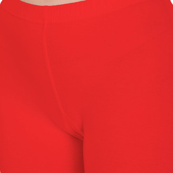 T.T. Pearl Women 100% Cotton Multipurpose Shorts Pack Of 2 Red & Maroon