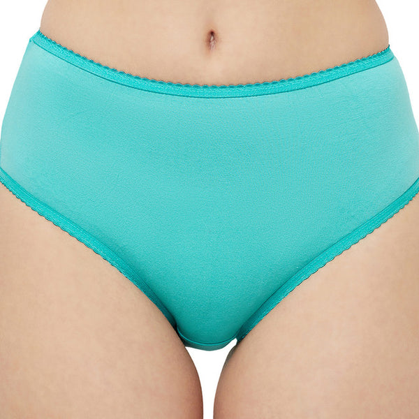 T.T. Women Desire Solid Cotton Spandex Panty Pack Of 2 Blue-Pink