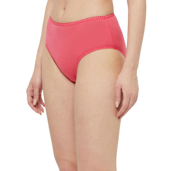 T.T. Women Desire Solid Cotton Spandex Panty Pack Of 2 Pink-Brown