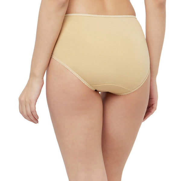 T.T. Women Desire Solid Cotton Spandex Panty Pack Of 2 Black-Skin