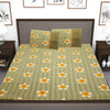 T.T. Multi Colored Floral Double Bedsheet With 2 Pillow Covers