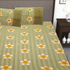 T.T. Multi Colored Floral Double Bedsheet With 2 Pillow Covers