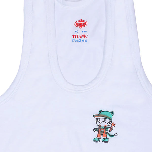 T.T. Kids Titanic Vest Pack Of 5 White