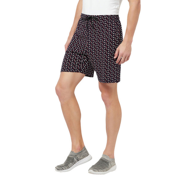 T.T. Men Cool Printed Shorts Pack Of 2 Maroon-Black