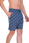 T.T. Men Printed Bermuda Shorts Airforce Blue