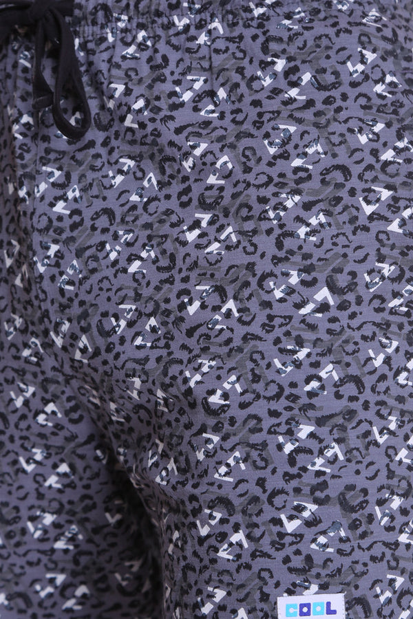 T.T. Men Printed Bermuda Shorts Grey