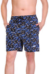 T.T. Men Printed Bermuda Shorts Black-Royal