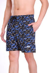 T.T. Men Printed Bermuda Shorts Black-Royal