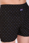 HiFlyers Men Printed Cotton Boxer Short Black