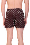 HiFlyers Men Printed Cotton Boxer Short Brown