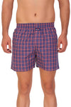HiFlyers Men Checked Cotton Boxer Short Purple