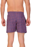 HiFlyers Men Checked Cotton Boxer Short Purple