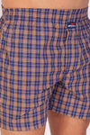 HiFlyers Men Checked Cotton Boxer Short Blue-Yellow