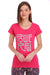 T.T. Women Slim Fit Round Neck Printed Tshirt Fuschia