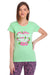 T.T. Women Slim Fit Round Neck Printed Tshirt Green