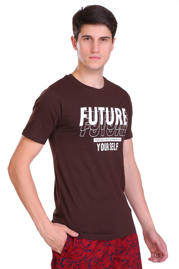 Men Trendy Brown T-Shirts