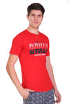 Men Trendy Red PrintedT-Shirts